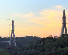 Obras da Ponte da Integração Brasil-Paraguai atingem 73% de execução Foto: Mohammad Fayad/Itaipu Binacional