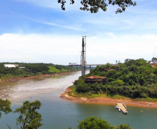 Obras da Ponte da Integração Brasil-Paraguai atingem 73% de execução Foto: Stela Guimarães/Itaipu Binacional