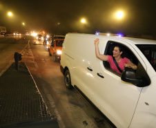 Encerramento dos atuais contratos de concessão de rodovias no Paraná. Abertura das catracas da praça de pedágio da Ecovia, na BR-277, em São José dos Pinhais, ocorrida à 0h00 deste domingo. - Curitiba, 28/11/2021 - Foto: Ari Dias/AEN