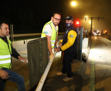 Encerramento dos atuais contratos de concessão de rodovias no Paraná. Abertura das catracas da praça de pedágio da Ecovia, na BR-277, em São José dos Pinhais, ocorrida à 0h00 deste domingo. - Curitiba, 28/11/2021 - Foto: Ari Dias/AEN