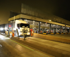 Encerramento dos atuais contratos de concessão de rodovias no Paraná. Abertura das catracas da praça de pedágio da Ecovia, na BR-277, em São José dos Pinhais, ocorrida à 0h00 deste domingo. - Curitiba, 28/11/2021 - Foto: Ari Dias/AEN