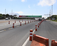 Encerramento dos atuais contratos de concessão de rodovias no Paraná. Abertura das catracas da praça de pedágio da Ecovia, na BR-277, em São José dos Pinhais, ocorrida à 0h00 deste domingo. - Curitiba, 28/11/2021 - Foto: Ari Dias/AEN