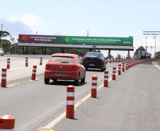 Encerramento dos atuais contratos de concessão de rodovias no Paraná. Abertura das catracas da praça de pedágio da Ecovia, na BR-277, em São José dos Pinhais, ocorrida à 0h00 deste domingo. - Curitiba, 28/11/2021 - Foto: Ari Dias/AEN