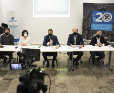 Rodízio volta a ser de 60 horas por 36 horas a partir de segunda-feira - Anúncio foi feito por diretores da Sanepar em coletiva de imprensa na manhã desta quinta-feira - Curitiba, 11/11/2021 - Foto: Sanepar