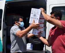 Estado distribui mais 474 mil vacinas contra a Covid-19 . Foto: Américo Antonio/SESA