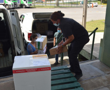 Estado distribui mais 474 mil vacinas contra a Covid-19 . Foto: Américo Antonio/SESA