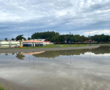 O secretário do Desenvolvimento Sustentável e do Turismo, Márcio Nunes, participou nesta quinta-feira (25) do plantio de mudas de árvores nativas no Parque Urbano de Maria Helena, no Noroeste do Estrado. O parque está com 77% de obras. -  Curitiba, 25/11/2021 - Foto: Alessandro Vieira/SEDEST