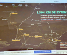 Paraná e Santa Catarina discutem ramal da Nova Ferroeste entre Cascavel a Chapecó