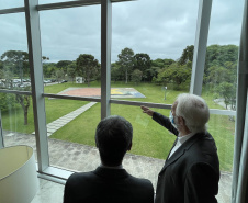 O vice-governador Darci Piana se reuniu nesta quarta-feira (24), no Palácio Iguaçu, com o novo cônsul-geral do Japão em Curitiba, Keiji Hamada. Foto:Camila Tonett/Vice-governadoria