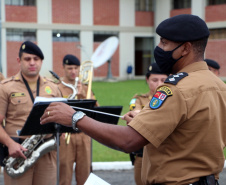 Policiais militares se formam no curso de rondas ostensivas com motocicletas. Foto:PMPR