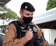 Policiais militares se formam no curso de rondas ostensivas com motocicletas. Foto:PMPR