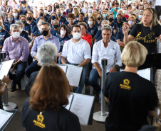 O governador Carlos Massa Ratinho Junior inaugurou nesta sexta-feira (17) o novo Hospital Juarez Barreto, no município de Faxinal, no Vale do Ivaí, após obras de ampliação. - Faxinal, 17/12/2021 - Foto: Ari Dias