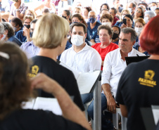 O governador Carlos Massa Ratinho Junior inaugurou nesta sexta-feira (17) o novo Hospital Juarez Barreto, no município de Faxinal, no Vale do Ivaí, após obras de ampliação. - Faxinal, 17/12/2021 - Foto: Ari Dias