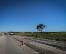 Pavimentação em concreto ca PRC-280 avança 1 Km por dia.