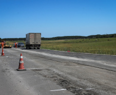 Pavimentação em concreto ca PRC-280 avança 1 Km por dia.