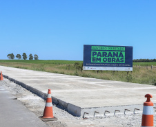 Pavimentação em concreto ca PRC-280 avança 1 Km por dia.