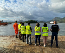 Fiscalização da travessia do Ferry Boat em Guaratuba durante a operação verão 2022