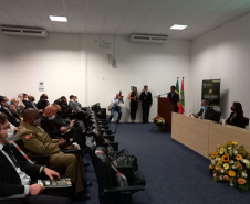 O Secretário da Segurança Pública do Paraná, Romulo Marinho Soares, participou nesta quarta-feira (08/11) do I Encontro Nacional de Gestores de Estatística de Segurança Pública. - Florianópolis, 09/12/2021