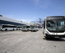 Em grande operação, Porto de Paranaguá embarca 154 ônibus para a Costa do Marfim