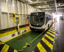 Em grande operação, Porto de Paranaguá embarca 154 ônibus para a Costa do Marfim