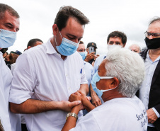 O governador Carlos Massa Ratinho Junior assina nesta quinta-feira (16) a ordem de serviço das obras de duplicação da PR-445, entre Londrina e Mauá da Serra, na região Norte. - Tamarana, 16/12/2021