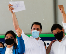 O governador Carlos Massa Ratinho Junior assina nesta quinta-feira (16) a ordem de serviço das obras de duplicação da PR-445, entre Londrina e Mauá da Serra, na região Norte. - Tamarana, 16/12/2021