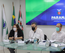 Coletiva de Imprensa com o Secretario de Saude, Beto Preto e com Nestor Werner Diretor Geral SESA