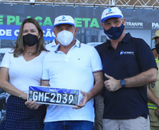 O Departamento de Trânsito do Paraná (Detran-PR), junto com a Federação Brasileira de Veículos Antigos (FBVA), realiza o evento de lançamento do novo modelo de placa preta para veículos de coleção - Curitiba, 22/01/2022