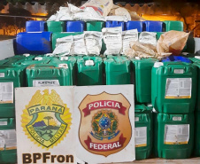 BPFRON e PF apreendem carga de agrotóxicos avaliada em R$ 10 milhões no Oeste do estado