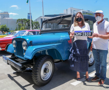 O Departamento de Trânsito do Paraná (Detran-PR), junto com a Federação Brasileira de Veículos Antigos (FBVA), realiza o evento de lançamento do novo modelo de placa preta para veículos de coleção - Curitiba, 22/01/2022