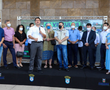 Governador Carlos Massa Ratinho Junior entrega veículos para a Vigilância Ambiental.