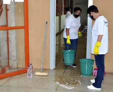 Prefeitura do Campus faz mutirão de limpeza para retorno das aulas presenciais