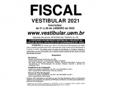 De 21 a 28 de janeiro inscrições abertas para fiscais do Vestibular 2021
