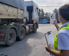 monitoramento de fumaça preta e orientação sobre destinação de resíduos executado no Pátio de Triagem de Paranaguá.