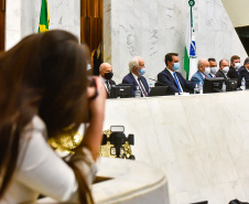 O governador Carlos Massa Ratinho Junior participou nesta quarta-feira (2) da abertura dos trabalhos da 19ª Legislatura da Assembleia Legislativa. 