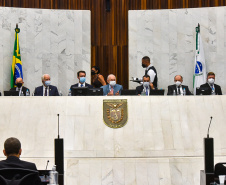 O governador Carlos Massa Ratinho Junior participou nesta quarta-feira (2) da abertura dos trabalhos da 19ª Legislatura da Assembleia Legislativa. 