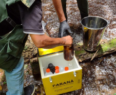 IAT coleta amostras de água após acidente no Litoral 