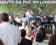 O governador Carlos Massa Ratinho Junior lança nesta sexta-feira (4) a licitação do Viaduto da PUC, em Londrina. 