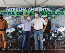 Governador Carlos Massa Ratinho Junior entrega mais 63 veículos da Patrulha Ambiental - Curitiba, 09/02/2022