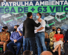 Governador Carlos Massa Ratinho Junior entrega mais 63 veículos da Patrulha Ambiental - Curitiba, 09/02/2022