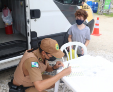 PM distribui quase 50 mil pulseirinhas de identificação de crianças nas praias do Paraná 