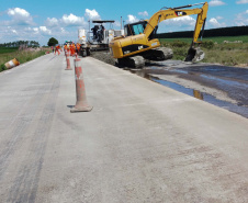 Pavimentação em concreto da PRC-280 no Sudoeste chega a 19% de conclusão