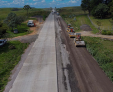 Pavimentação em concreto da PRC-280 no Sudoeste chega a 19% de conclusão