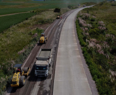 Pavimentação em concreto da PRC-280 no Sudoeste chega a 19% de conclusão