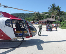 BPMOA leva vítima de AVC da Ilha do Mel ao hospital de Paranaguá em cerca de sete minutos