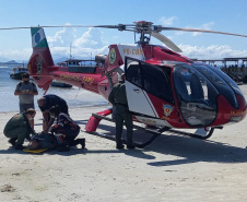 BPMOA leva vítima de AVC da Ilha do Mel ao hospital de Paranaguá em cerca de sete minutos