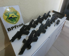 Arsenal de pistolas com destino a Minas Gerais é apreendido durante abordagem do BPFRON em Matelândia