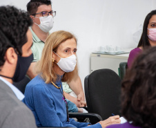 Professora de Harvard e ex-diretora de Educação do Banco Mundial palestra para educadores da Seed-PR - A professora Claudia Costin realizou nesta segunda-feira (28) uma visita técnica à Seed-PR (Secretaria de Estado da Educação e do Esporte) - Curitiba, 28/03/2022