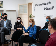 Professora de Harvard e ex-diretora de Educação do Banco Mundial palestra para educadores da Seed-PR - A professora Claudia Costin realizou nesta segunda-feira (28) uma visita técnica à Seed-PR (Secretaria de Estado da Educação e do Esporte) - Curitiba, 28/03/2022