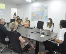 Reuniãop com a prieira dama do estado e presidente do Conselho de Ação Solidária do Paraná, Luciana Saito Massa - 